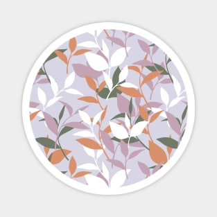 Spring Garden Foliage Plant in Light Purple Color Palette Magnet